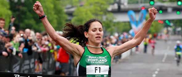 Kara Goucher wins Portland Half